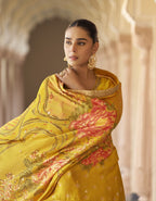 Umaira Canary full work gharara suit set