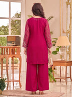 Gaurisha Merlot Embroidery Premium Co-ord Set