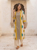 Virosh canary printed cotton kurta pant set