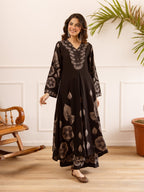 Karen coal printed cotton kurta pant set
