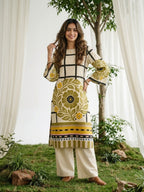 Virosh sunglow cotton printed Kurta Pant set