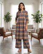 Akshara Heather Printed Cotton Kurta Pant Set
