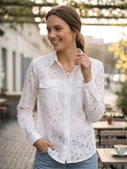Perka Harp schiffli Cotton shirt