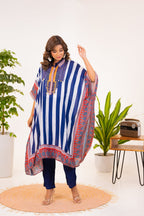 Maurya Azure Premium Muslin Kaftan Pant Set
