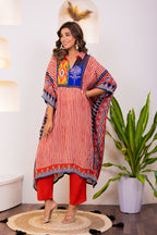 Maurya Scarlet Premium Muslin Kaftan Pant Set