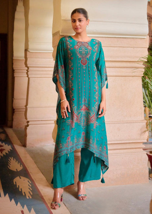 Aster tufts Premium Full Work Kaftan Pant Set