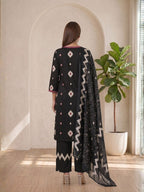 ARANYA ONYX IKAT PRINT COTTON SUIT SET