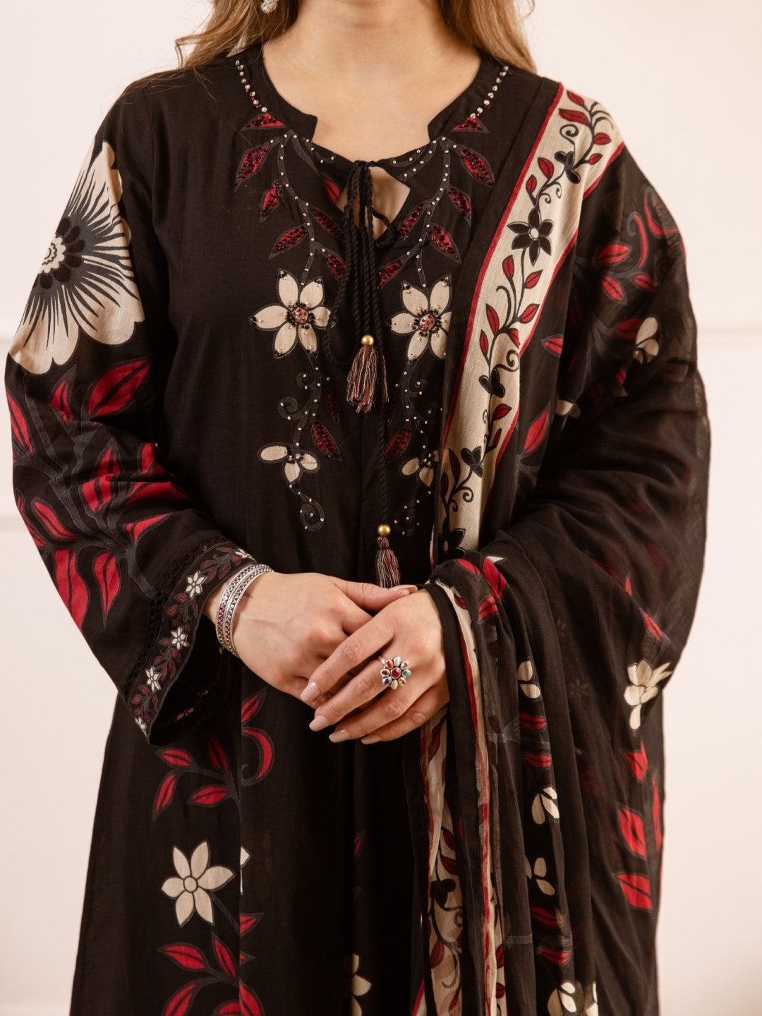 Karen Onyx cotton suit set