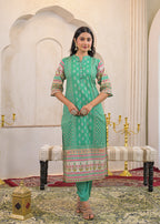 Shanti Sea Printed Cotton Suit Set