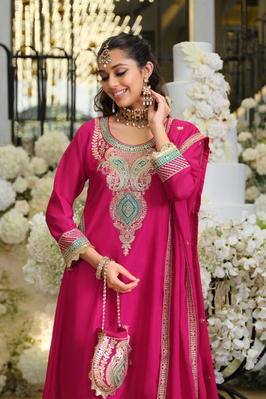 Areesa Rouge Full Work Heavy Suit Set