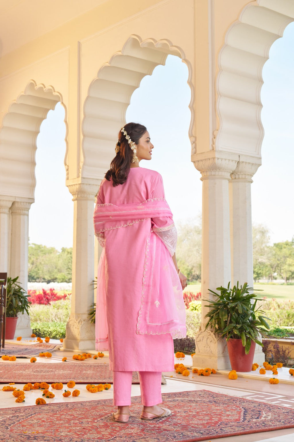 Grithav SoftPink Embroidered Lawn Suit Set