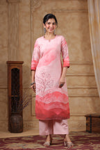 SAKSHI SCARLET PURE COTTON Linen SUIT SET
