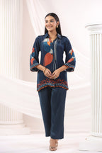 Jayti Azure Printed Muslin Co-ord Set