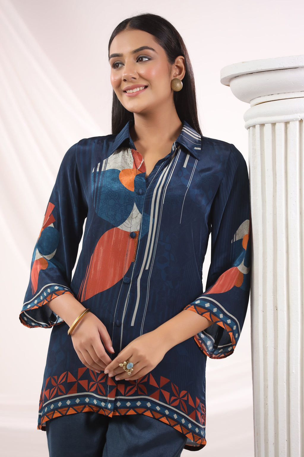 Jayti Azure Printed Muslin Co-ord Set