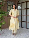 Tatva Citrine Cotton Kurta Pant Set