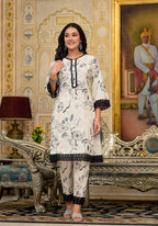 Sakshi Monochrome Cotton Suit Set