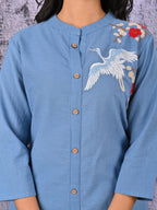 Rajhans Sky Embroidery Kurta Pant Set