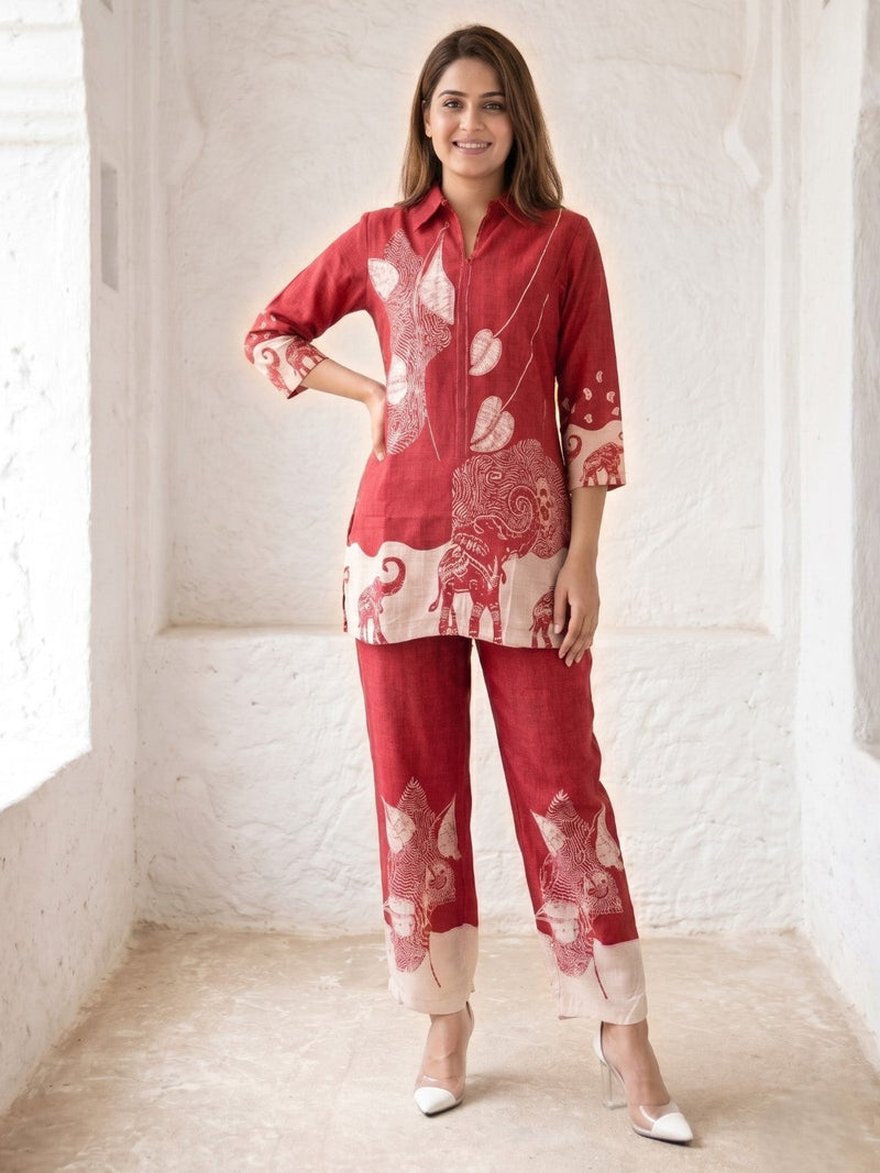Akshara canta printed Cotton co-ord set