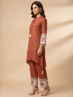 Prisha tangerine cotton co-ord set