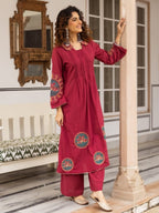 Karen Rouge embroidery kurta pant set