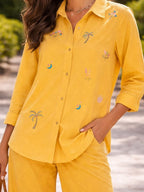 Molly bumble embroidery cotton co-ord set